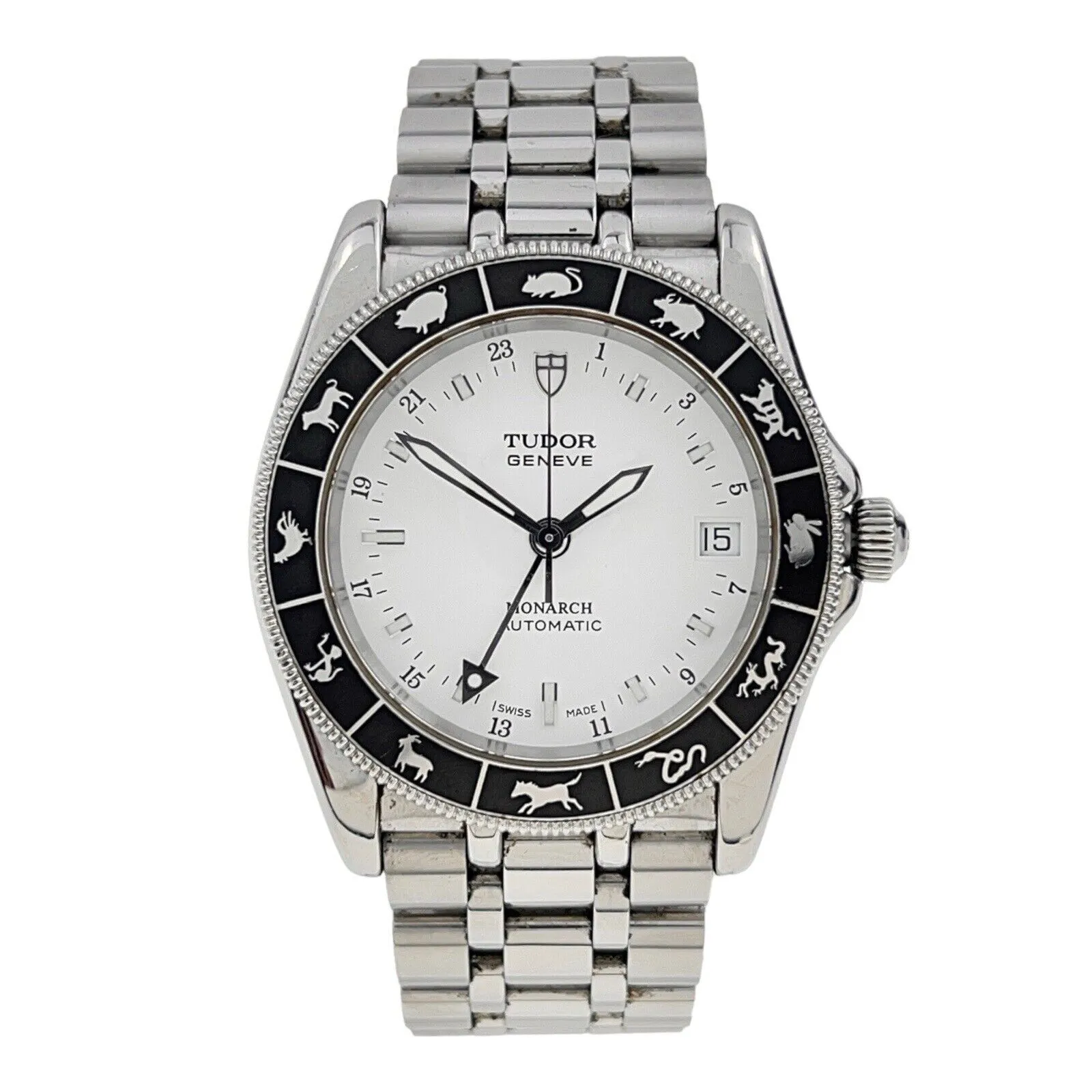 Tudor Monarch GMT Chinese Zodiac Stainless Steel White 36mm Automatic Men’s