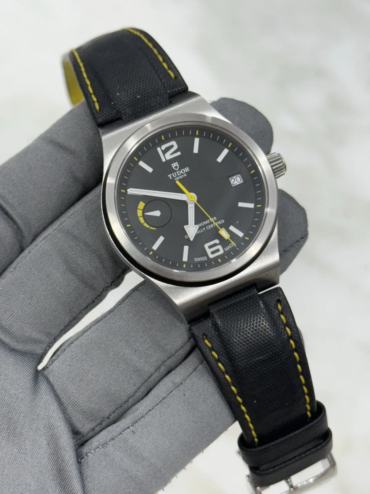Tudor North Flag 91210N Steel Black Dial Mens 40mm Black Dial Automatic Watch