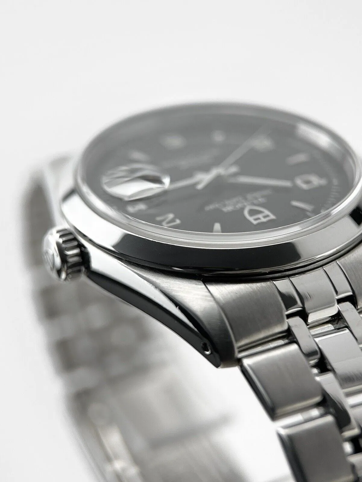 Tudor Prince Date Day 76200 Black Dial Automatic Stainless Steel Men's Watch