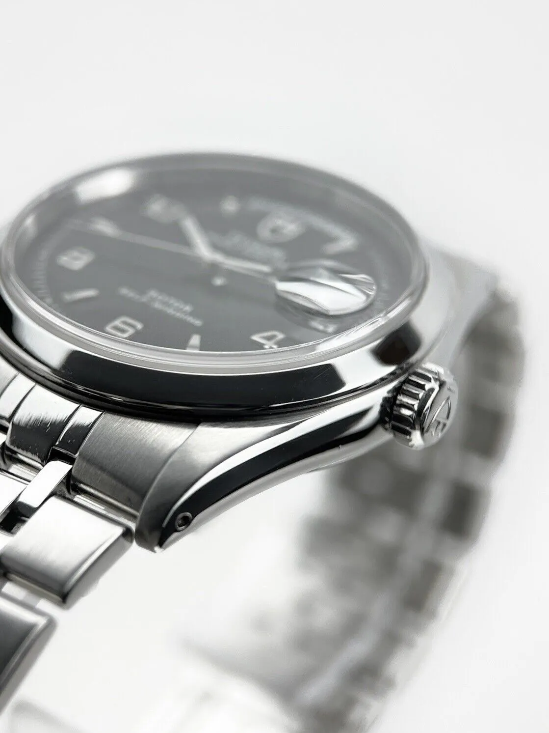 Tudor Prince Date Day 76200 Black Dial Automatic Stainless Steel Men's Watch