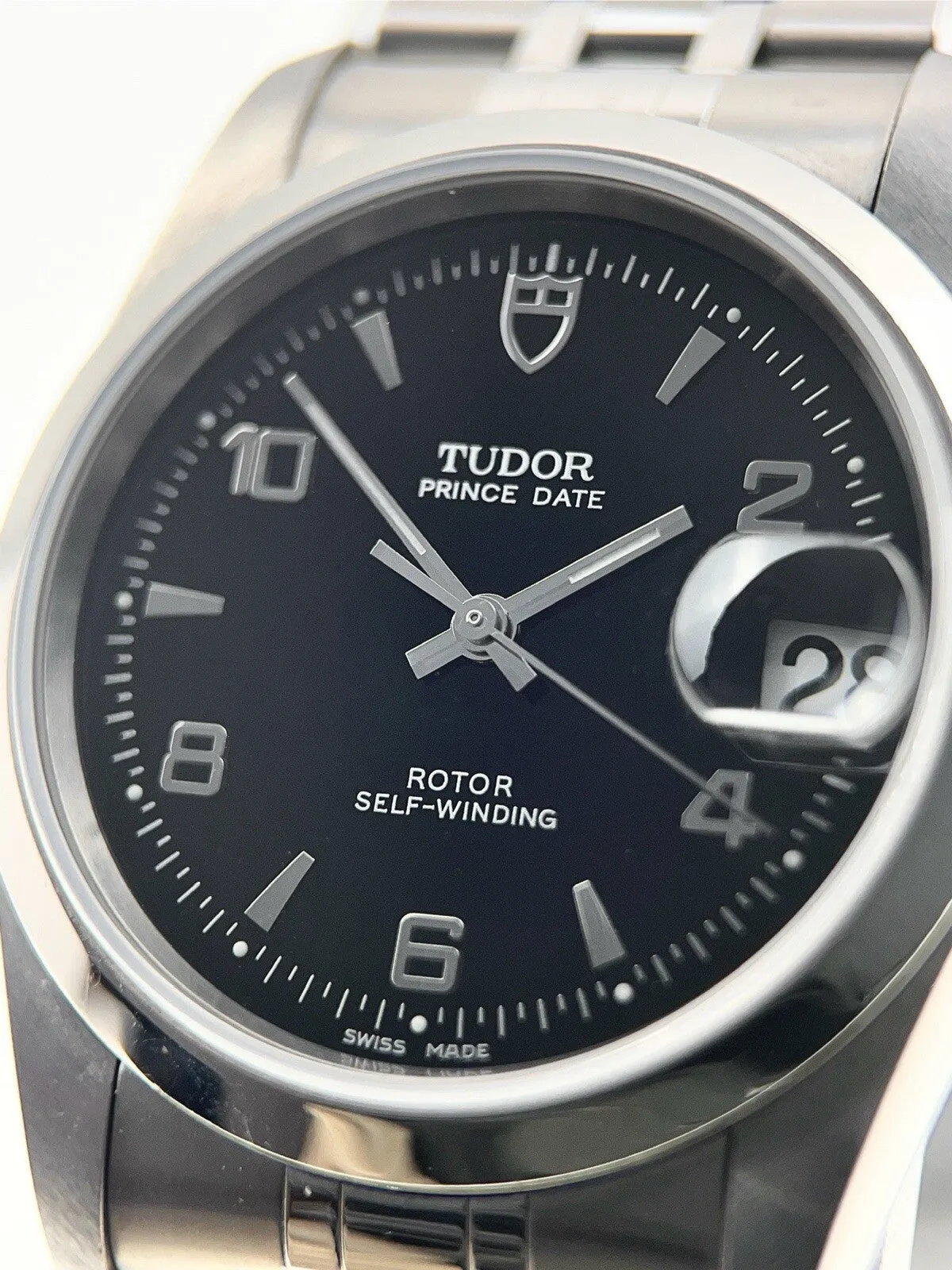 Tudor Prince Date Stainless Steel Black Dial 34mm Automatic Men’s Watch 74000