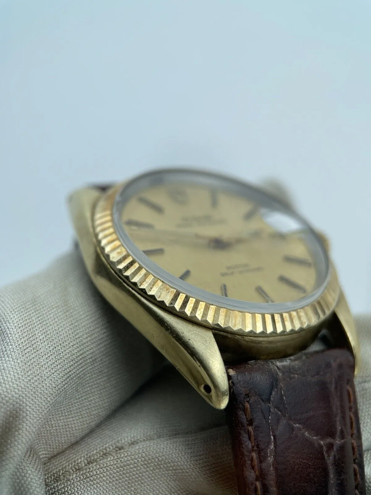 Tudor Prince Oysterdate Automatic Watch Mens Gold Capped Ref. 75205