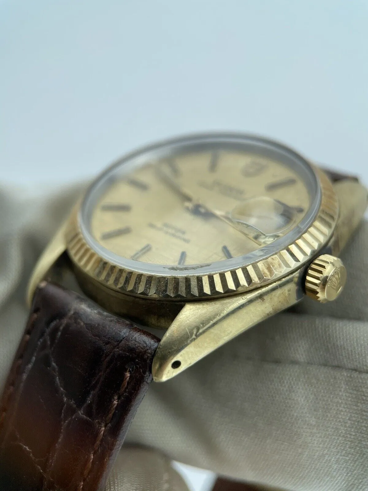 Tudor Prince Oysterdate Automatic Watch Mens Gold Capped Ref. 75205