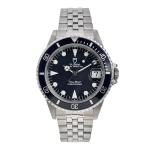 Tudor Submariner Stainless Steel Black Dial 36mm Automatic Mens Watch 75090