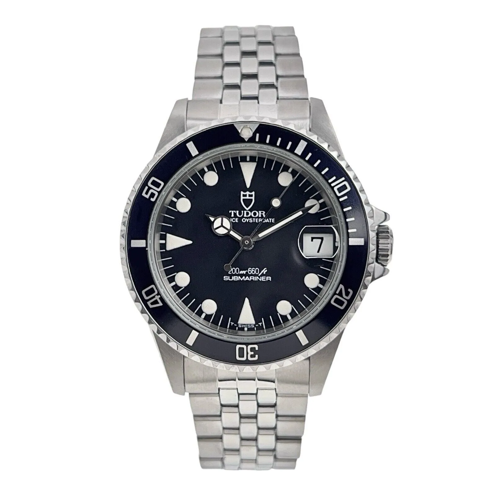 Tudor Submariner Stainless Steel Black Dial 36mm Automatic Mens Watch 75090