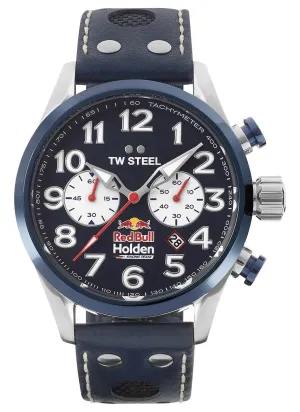 TW Steel Red Bull Holden Special Edition Chronograph Stainless Steel Blue Dial Blue Leather Strap Date Quartz Mens Watch TW980