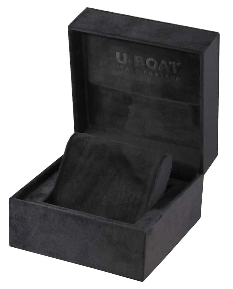 U-Boat Darkmoon Bronze Ion-Plated Steel Black Dial Brown Leather Strap Quartz Mens Watch 8467