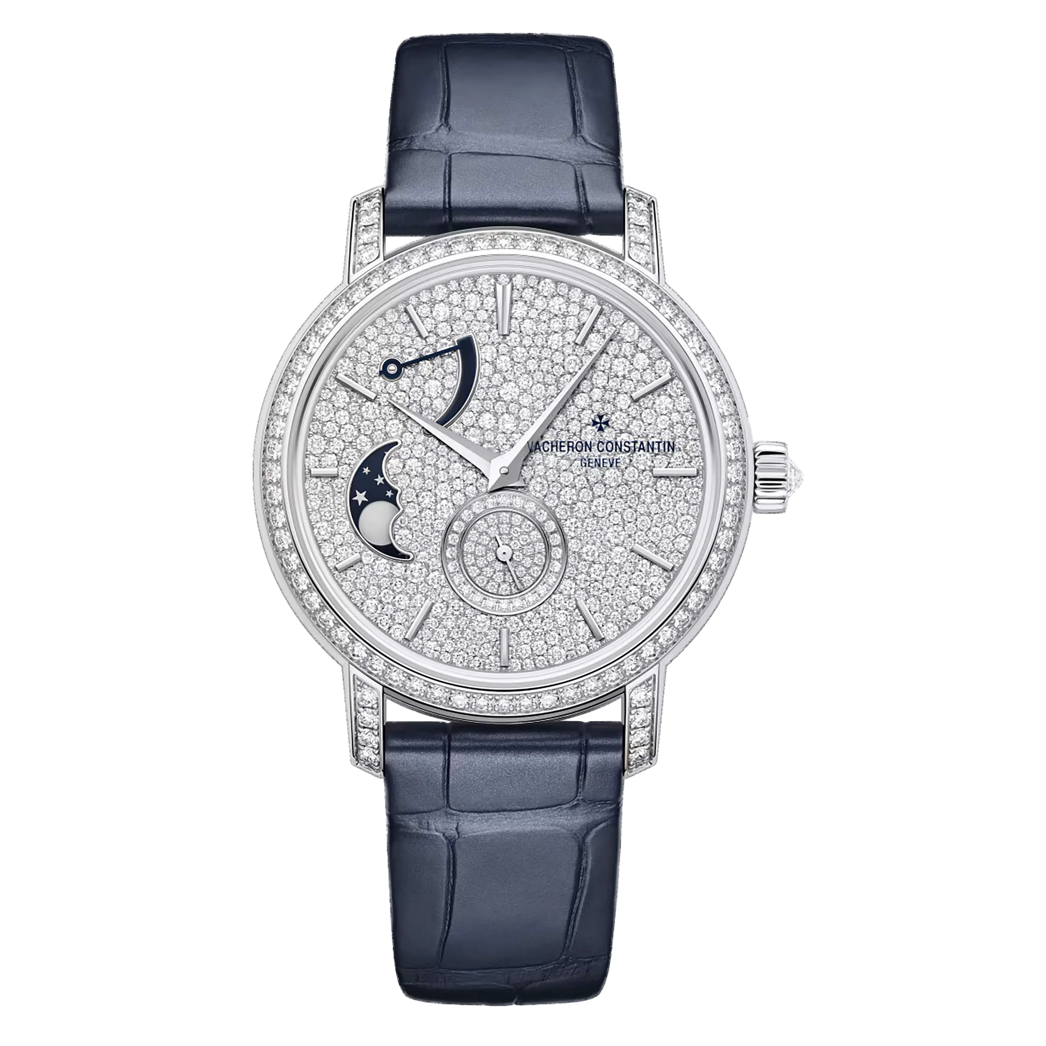 Vacheron Constantin Traditionnelle Moon Phase Watch, 37.5mm Diamond Dial, 7006T/000G-B913