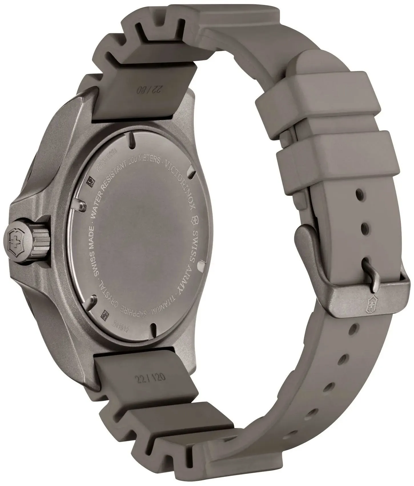 Victorinox Swiss Army I.N.O.X. Professional Diver Grey Titanium Rubber Strap Date Mens Watch 241810