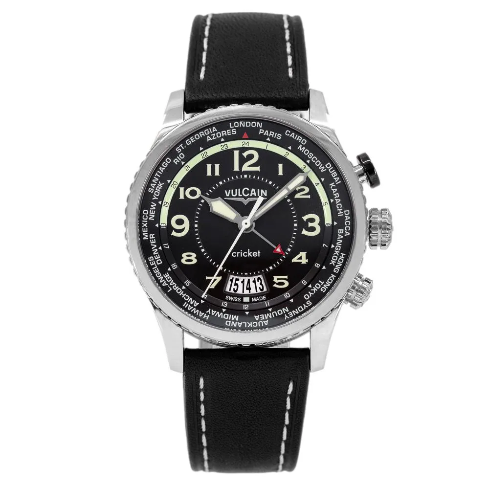 Vulcain Men's 110163A07.BFC102 Montre Aviator Cricket Watch