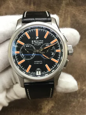 Zenith El Primero Pilot Limited Edition 03.2119.4002 Black Dial Automatic  Watch