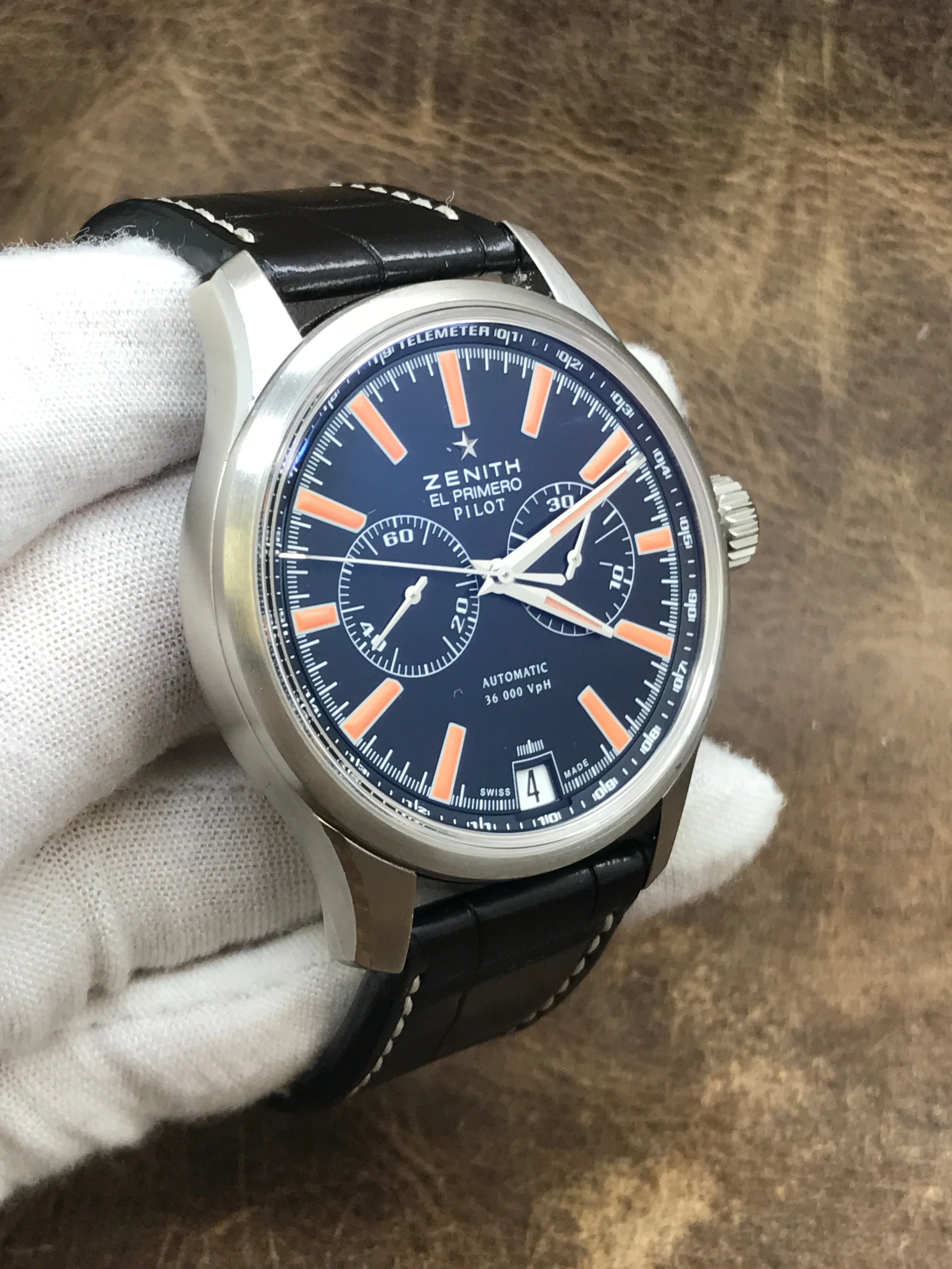 Zenith El Primero Pilot Limited Edition 03.2119.4002 Black Dial Automatic  Watch