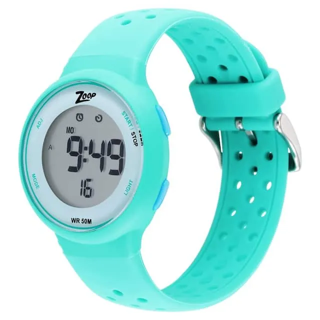 Zoop Digital Green Dial Silicone Strap